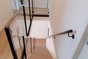 Trapleuning met glas