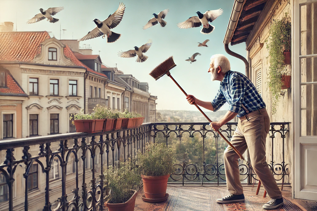 Wat te doen tegen vogels op een balkon