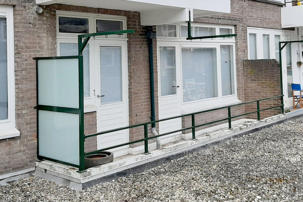 windscherm op balkon