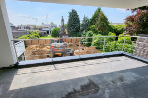 RVS balustrade rond terras