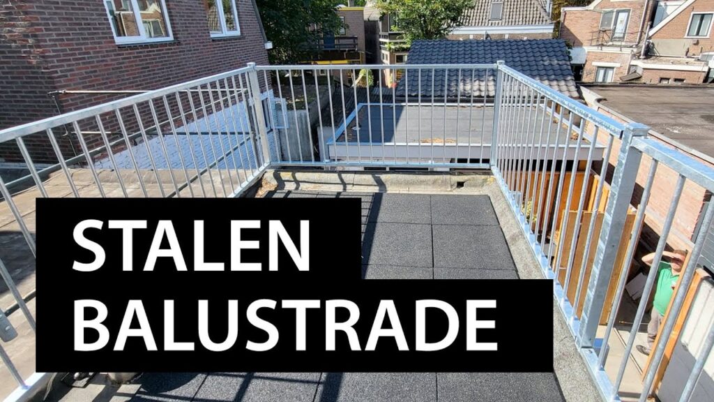 Stalen balustrade om een dakterras
